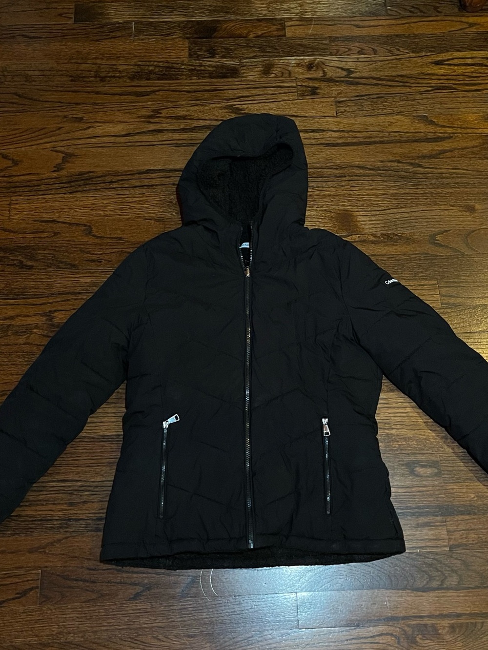 Calvin Klein Black Hooded Puffer Jacket